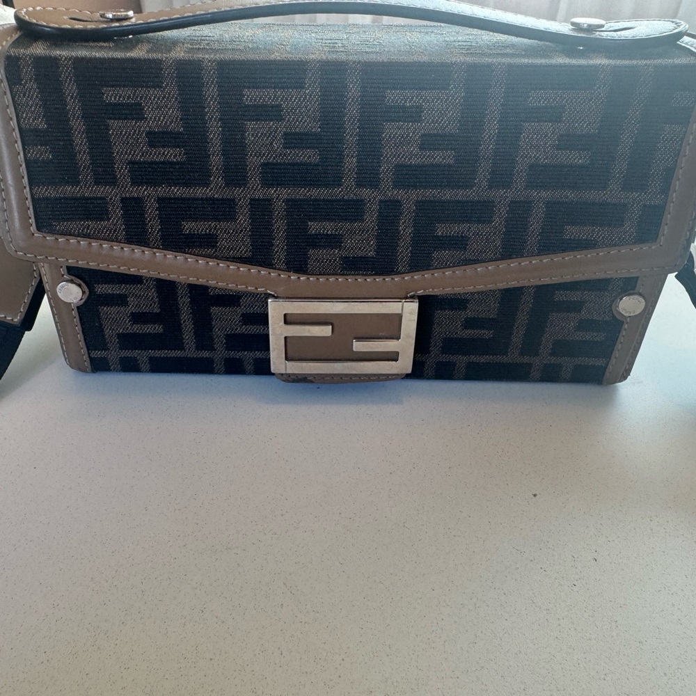 Fendi Brown FF Zuca Monogram Shoulder Bag- 2023